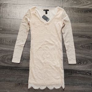 forever 21 long sleeve lace dress Lace Bow Mini Dress